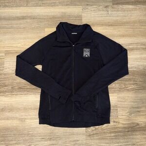Oiselle Full Zip Athletic Jacket Black Lightweight Running Track Jacket Womens 6